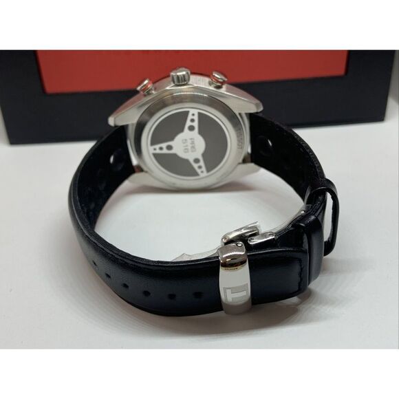 Tissot T100417A Black Leather Analog Dial Quartz Genuine Wrist Watch AEW85 - Picture 9 of 11